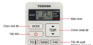 Hướng dẫn sử dụng remote máy lạnh điều hòa Toshiba